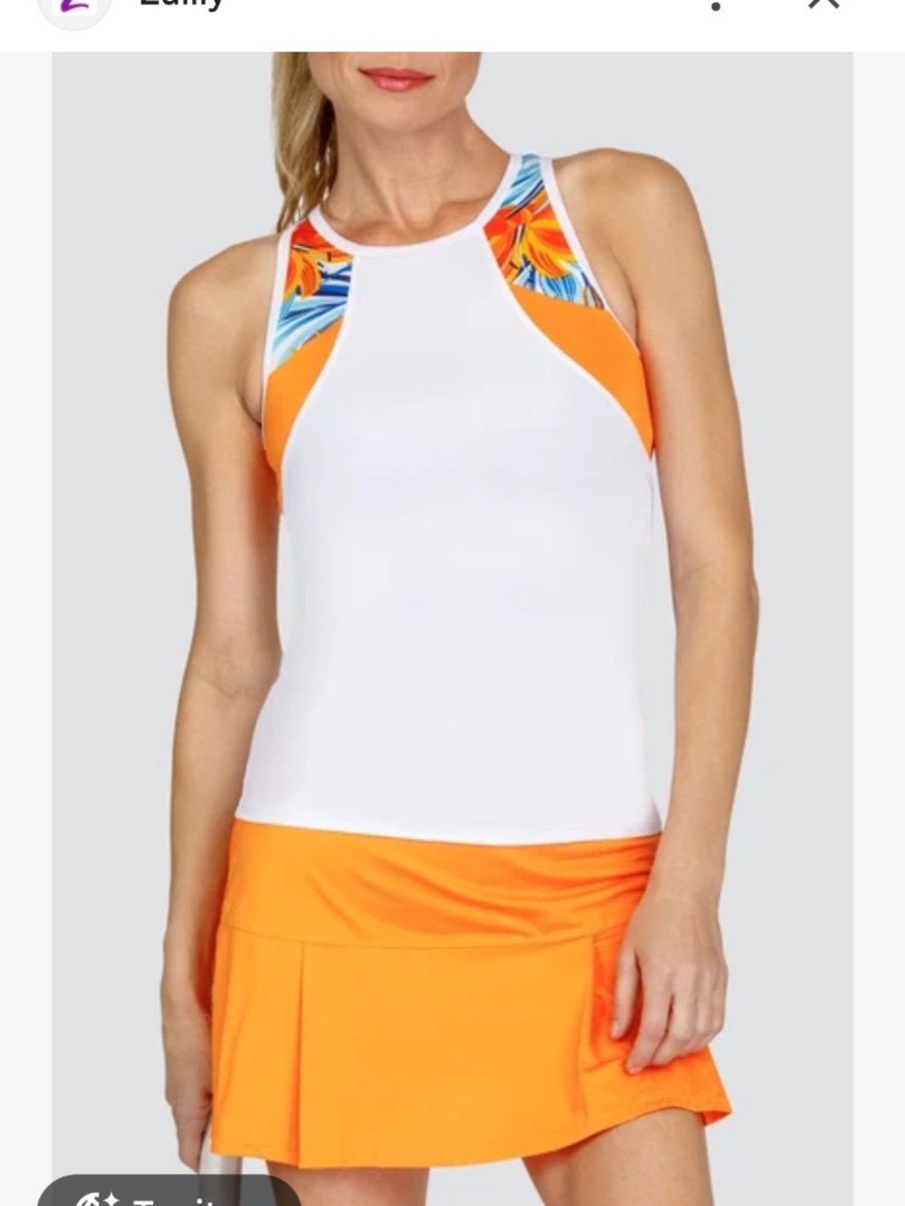 Tail Bowie Tank in Mango Slices and Coletta Dress